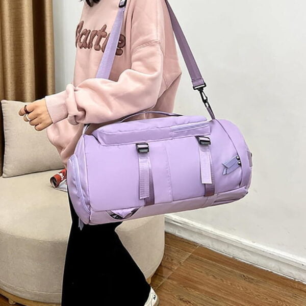 Morral Viajero Maleta De Camping Bolso Rosa - Image 3