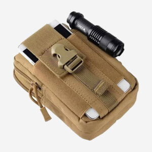 Bolso Para Celular Hombre Carriel Táctico Porta Celular Café