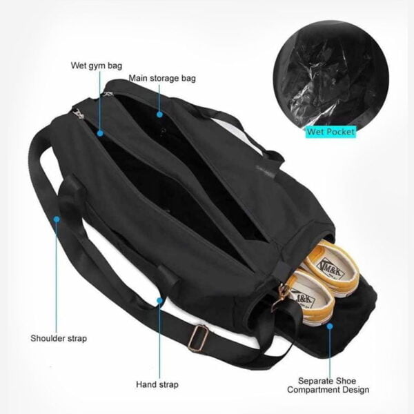 Bolso Deportivo Maletín Para Gimnasio Morral De Viaje Grande - Image 4