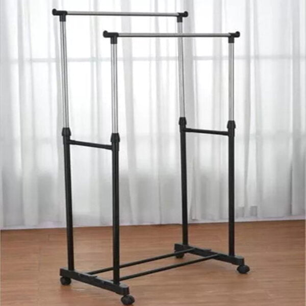 Organizador De Ropa Doble Ropero Metalico Con Ruedas - Image 4