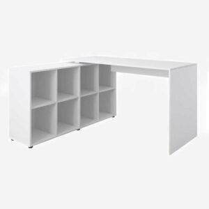 Escritorio Ejecutivo En L Blanco Grande Con Cajones