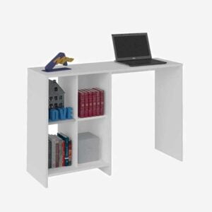 Escritorio Mesa De Computador Con Biblioteca Color Blanco