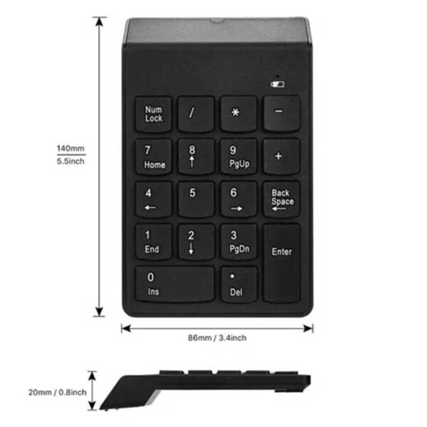 Teclado Numérico Inalámbrico Mini Bluetooth Usb - Image 4
