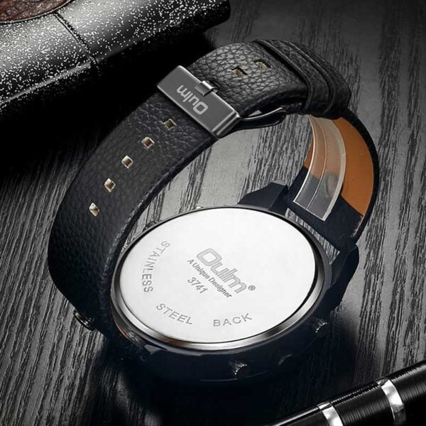 Reloj Elegante Para Hombre Negro Oulm 3741 Original - Image 4