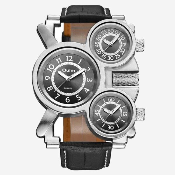 Reloj Oulm Original Multifunción 3 Diales Militar