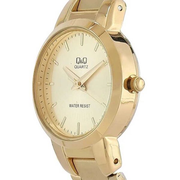 Reloj Para Mujer Q&Q Elegante Dama Acero Dorado Con Estuche - Image 3