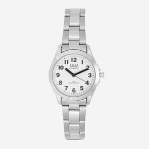 Reloj Q&Q Mujer Plateado Dama C193j204y Acero Con Estuche