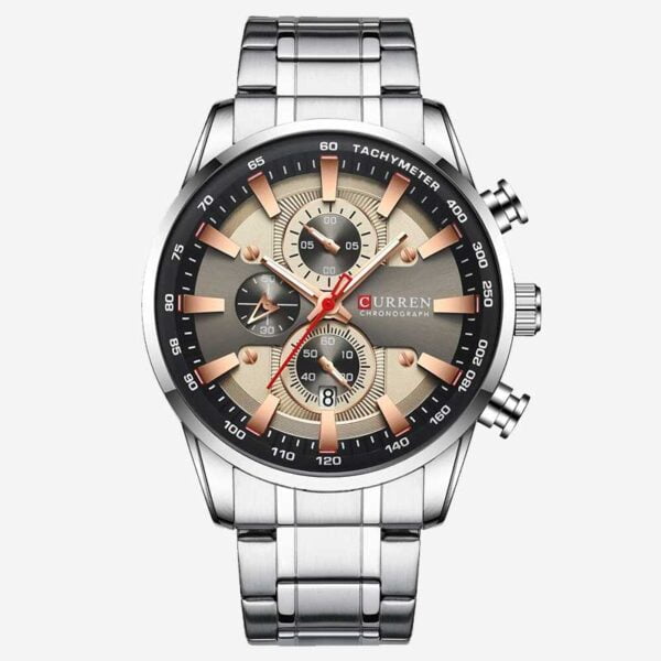 Reloj Curren 8351 Con Cronógrafos MT04 Color Café Original