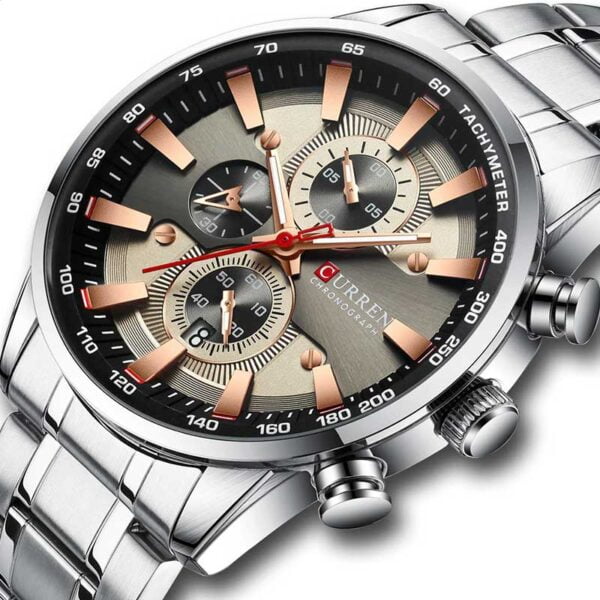Reloj Curren 8351 Con Cronógrafos MT04 Color Café Original - Image 4
