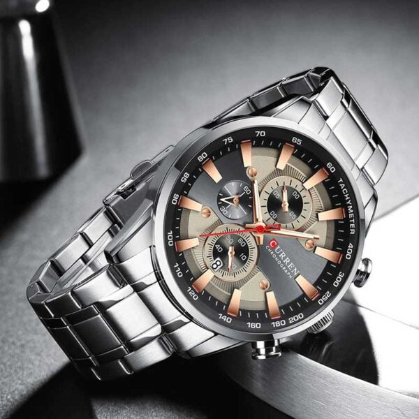 Reloj Curren 8351 Con Cronógrafos MT04 Color Café Original - Image 3