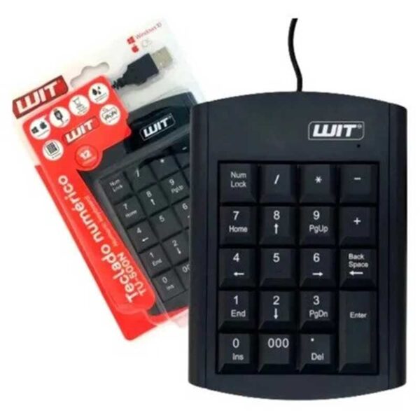 Teclado Numérico Usb Pad Mini Ergonómico WIT TU-500N - Image 2