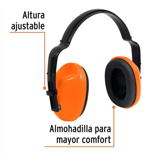 Orejera Ajustable Truper 14257 Color Naranja Con Almohadilla - Image 3