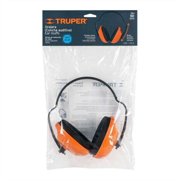 Orejera Ajustable Truper 14257 Color Naranja Con Almohadilla - Image 2