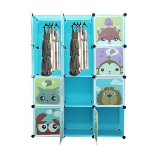 Armario Infantil Modular Con Dibujos Portátil 3 Columnas - Image 3