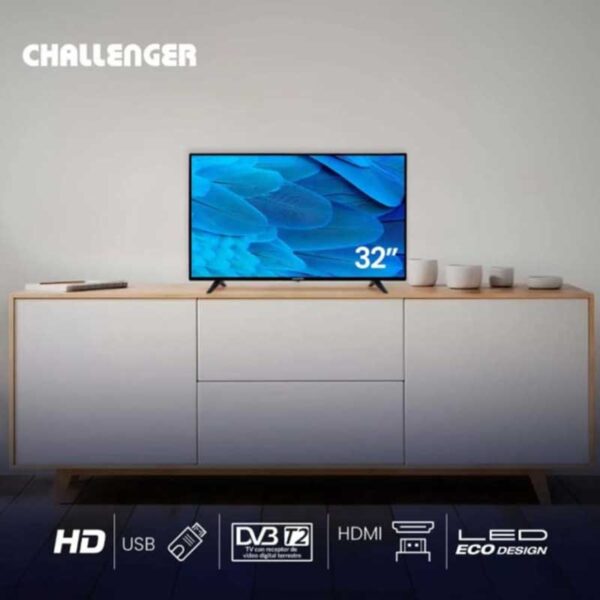 Televisor Challenger 32 Pulgadas Led HD TDT Pantalla Plana - Image 3