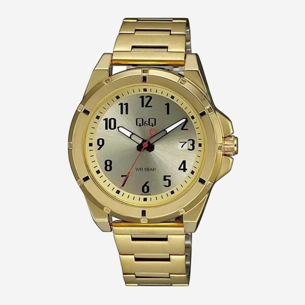 Reloj Para Hombre Q&Q Original A472j003y Dorado Con Estuche