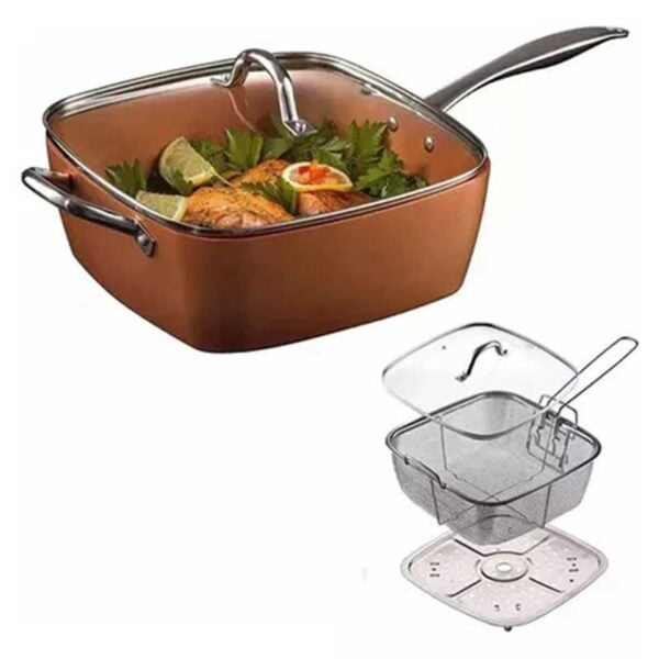 Sartenes Ollas Copper Pan x 5 piezas Cacerola Antiadherente - Image 3