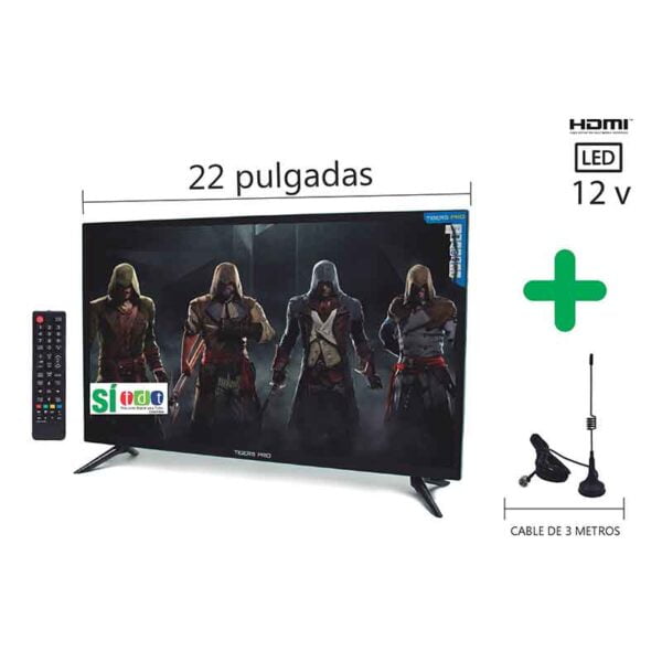 Televisor Led 22 Pulgadas Full Hd Con Tdt Integrado Tv Box - Image 4