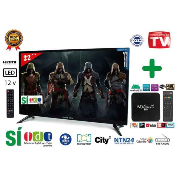 Televisor Led 22 Pulgadas Full Hd Con Tdt Integrado Tv Box - Image 2