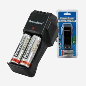 Cargador De Pilas AA Power Base 110V / 220V Con Adaptador