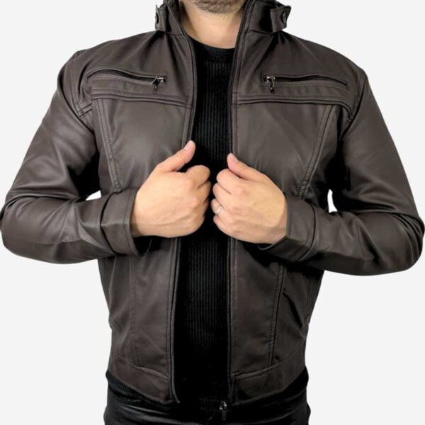 Chaqueta Ludson Clásica Piloto Color Café Cuerotex Premium