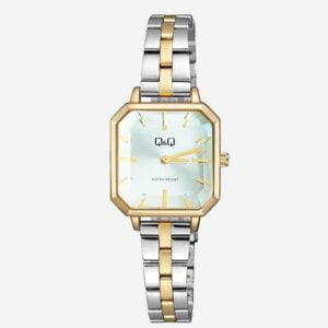 Reloj Q&Q Cuadrado Para Mujer Acero Inoxidable Elegante
