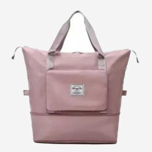 Bolsa De Viaje Rosa Plegable Expandible Repélete Al Agua