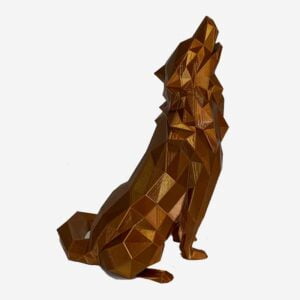 Estatuilla De Lobo De Poliresina Para Decoración Esculturas