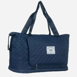Bolso Plegable Grande Elegante Texturizado Tela Oxford
