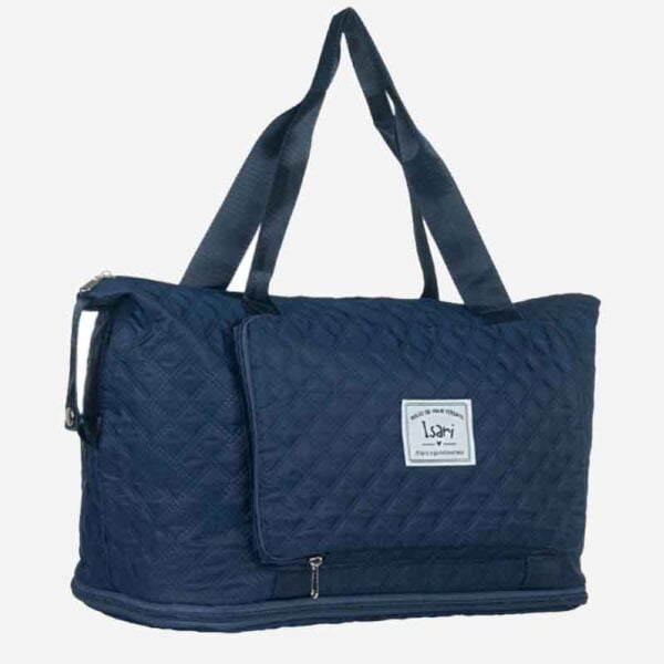 Bolso Plegable Grande Elegante Texturizado Tela Oxford