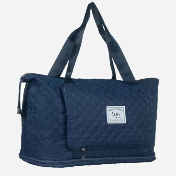 Bolso Plegable Grande Elegante Texturizado Tela Oxford
