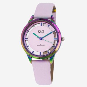 Reloj Q&Q Para Mujer En Cuero Diseño Moderno Original
