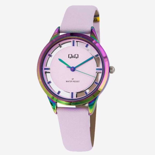 Reloj Q&Q Para Mujer En Cuero Diseño Moderno Original