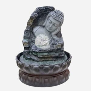 Fuente De Agua Buda Relajante Con Iluminación Decorativa