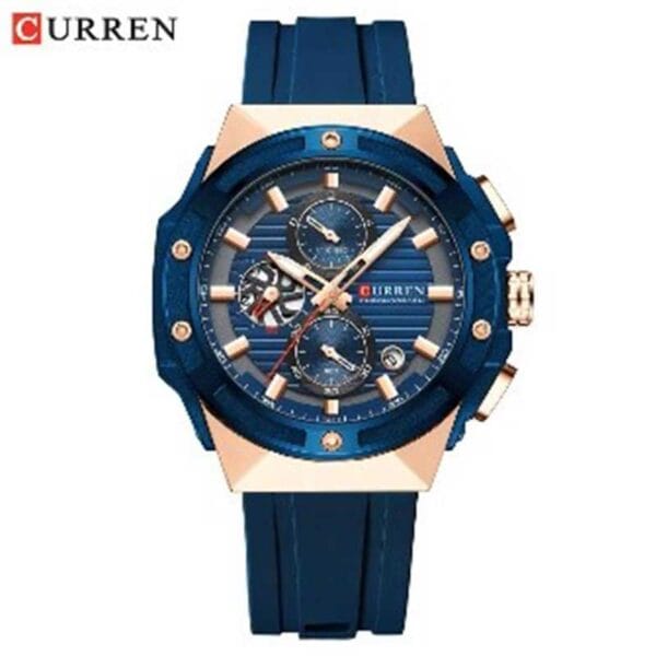 Reloj Curren 8462 Silicona Cronógrafos Funcionales