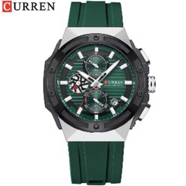 Reloj Curren 8462 Silicona Cronógrafos Funcionales - Image 3