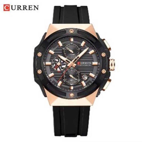 Reloj Curren 8462 Silicona Cronógrafos Funcionales - Image 2