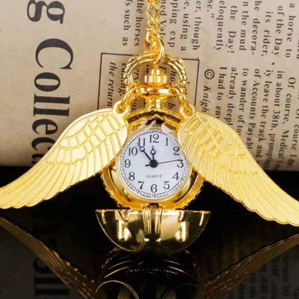 Collar De Harry Potter Snitch Dorada Reloj Snitch Unisex - Image 4