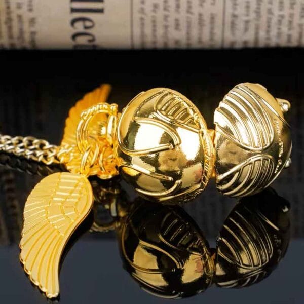 Collar De Harry Potter Snitch Dorada Reloj Snitch Unisex - Image 3