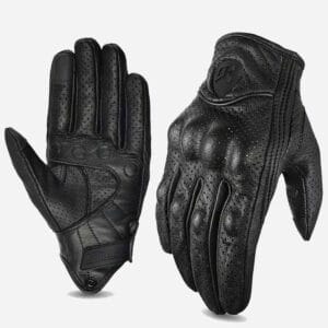 Guantes Cuero Para Moto Guantes PU Con Protecciones