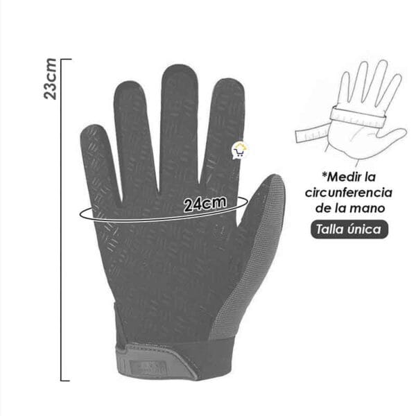 Guantes Tácticos Moto Antideslizantes Dedo Largo - Image 3