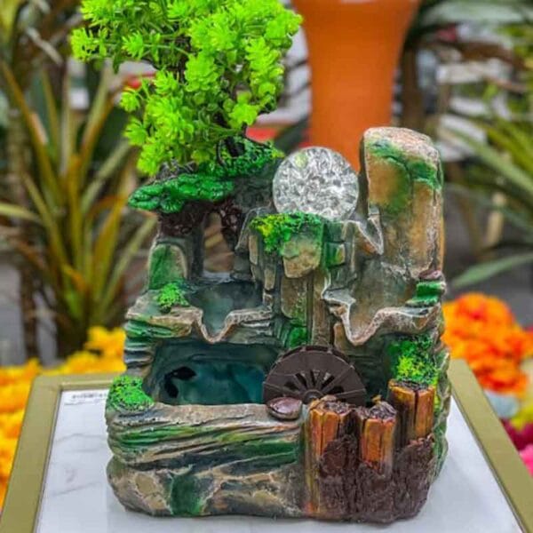 Fuentes De Agua Para Interiores Estilo Bosque Con Luces02