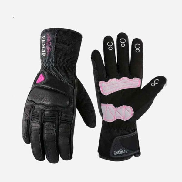 Guantes De Cuero Para Mujer Motocicleta Transpirables