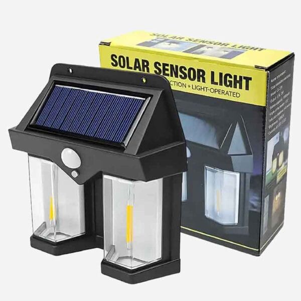 Lampara De Exteriores Con Panel Solar Sensor De Movimiento
