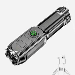 Linterna Led Potente De Largo alcance Con Luz Telescópica