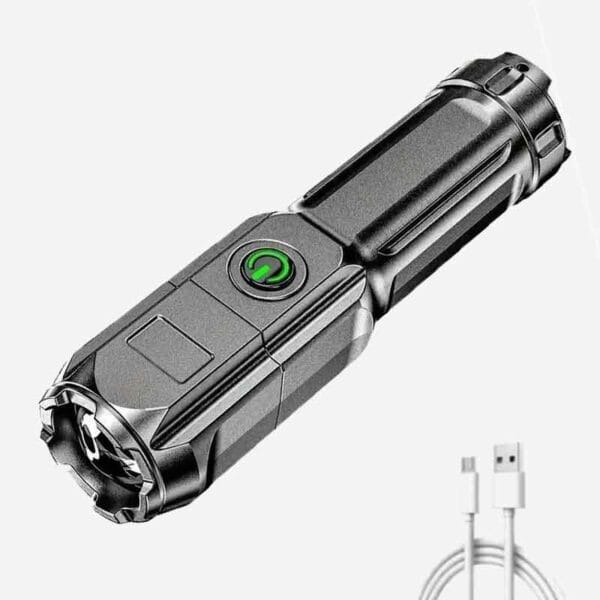 Linterna Led Potente De Largo alcance Con Luz Telescópica