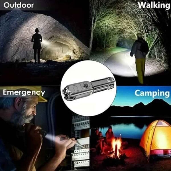 Linterna Led Potente De Largo alcance Con Luz Telescópica - Image 3