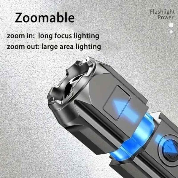Linterna Led Potente De Largo alcance Con Luz Telescópica - Image 2