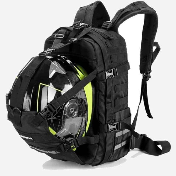 Mochila Porta Casco Para Moto Con Reflectantes