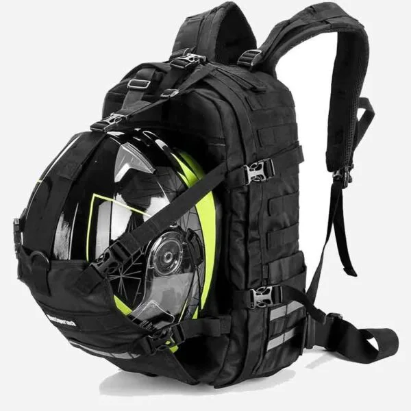 Mochila Porta Casco Para Moto Con Reflectantes